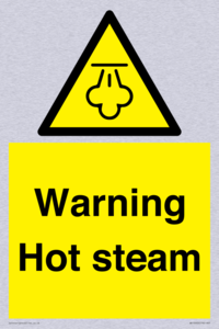 Warning Hot steam